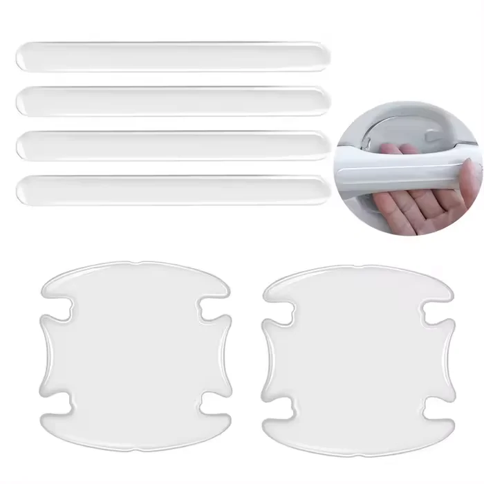 TECKZOOM Clear Car Door Handle Stickers Anti-Scratch Protector Film Car Accessories
