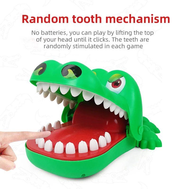 Tricky Crocodile Mouth Bite Finger Toy Manual Interactive Toys For Kids