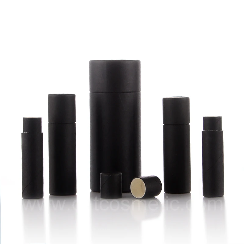 Empty Biodegradable Refillable Eco Friendly Deodorant Stick Kraft Paper Tube Deodorant Stick Container Packaging