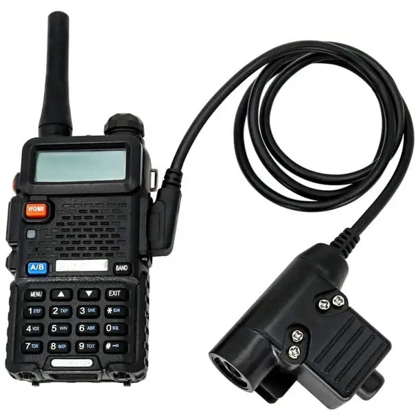 ZTAC U94 PTT Adapter K Plug 2 Pin Civilian Version Aisofe Tactical Headset tactical ptt  for Kenwood/Baofeng Radio