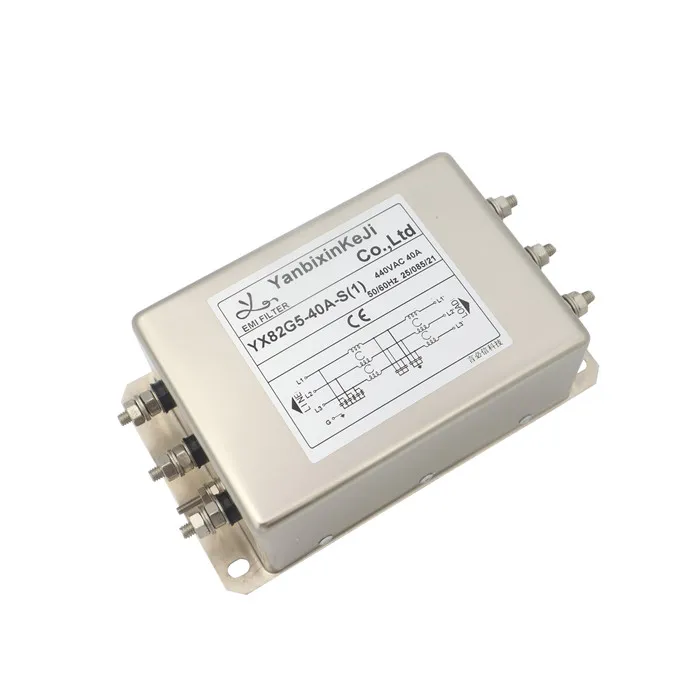  Yanbixin YX82G5-40A-S Трехфазный 3 провод высокого тока emi фильтр питания 220vac rf и фильтры для преобразователя