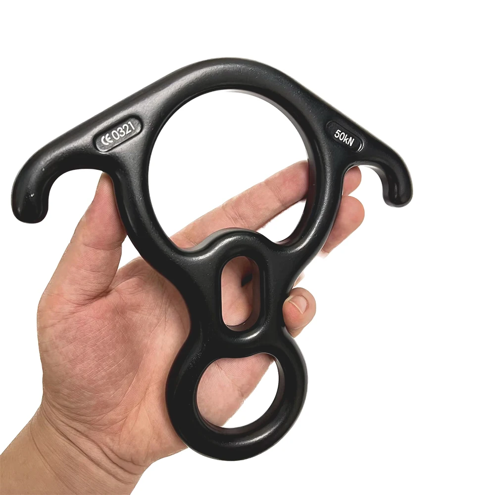 Aerial Yoga Hammock Accessories Bungee Yoga High-Strength 8 Shaped Ring Yoga Horn Rings For Mountaineering Rock Climbing