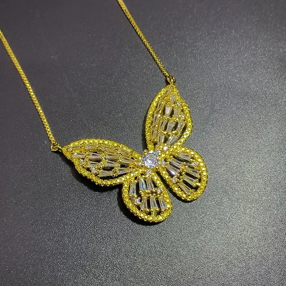 Hip hop Jewelry New Special Design Excellent Brass Fashion Jewelry Pendant Necklaces Butterfly