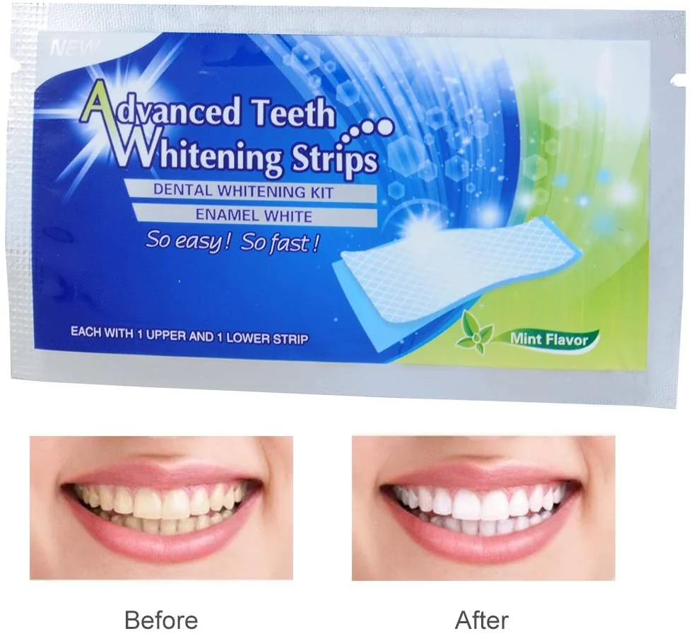 teeth whitening strips 14pairs/box 3D other teeth whitening accessories kit 28pcs/box mint flavor