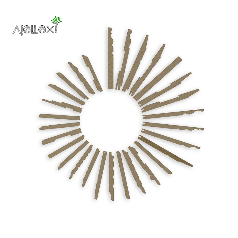 Apolloxy Manufacturer 120Mm 150Mm Floor Skirting Wooden Baseboard Skirting Board Pvc Mdf Skirting