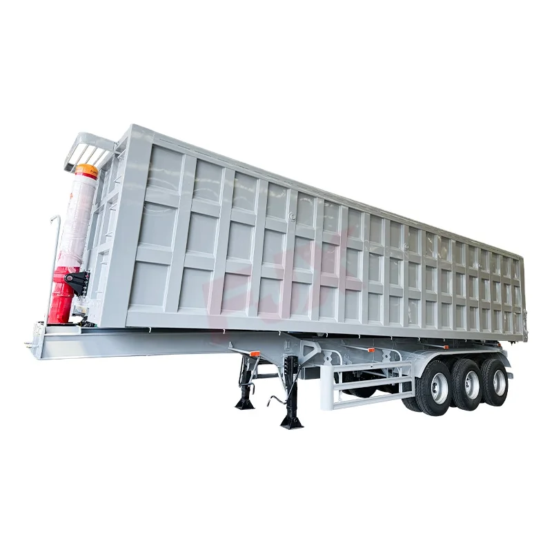 Dump truck semi-trailer 40-60t dump truck semi-trailer rollover customized 80 ton 3-axle coal transportation
