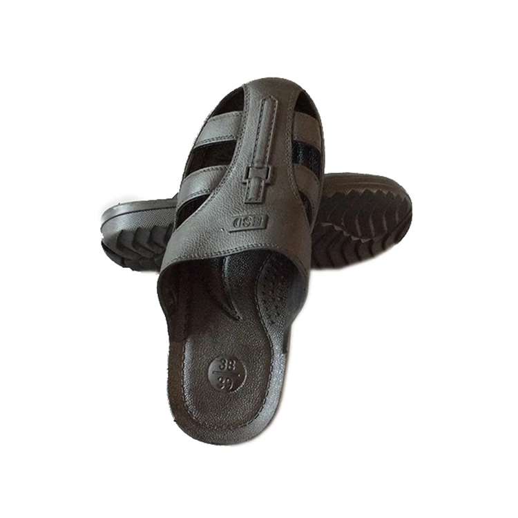 Non-slip Unisex Washable Cleanroom Working Black Soft SPU 6holes ESD Antistatic Slipper