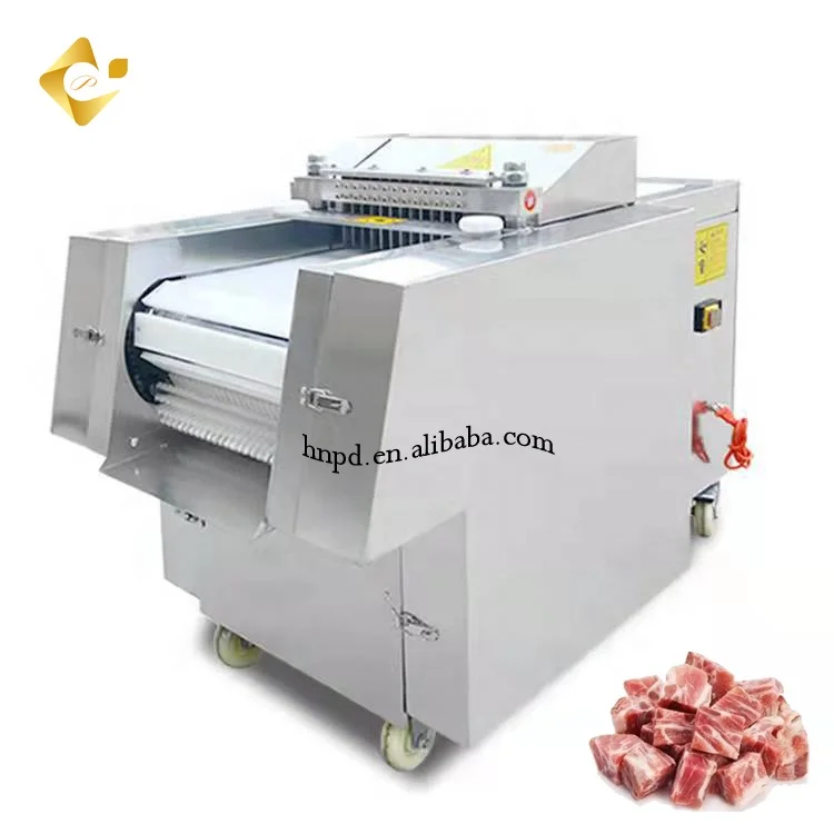 China Automatic Industrial Chicken Raw Frozen Meat Cuber Dicer Cutting Machinery Machine