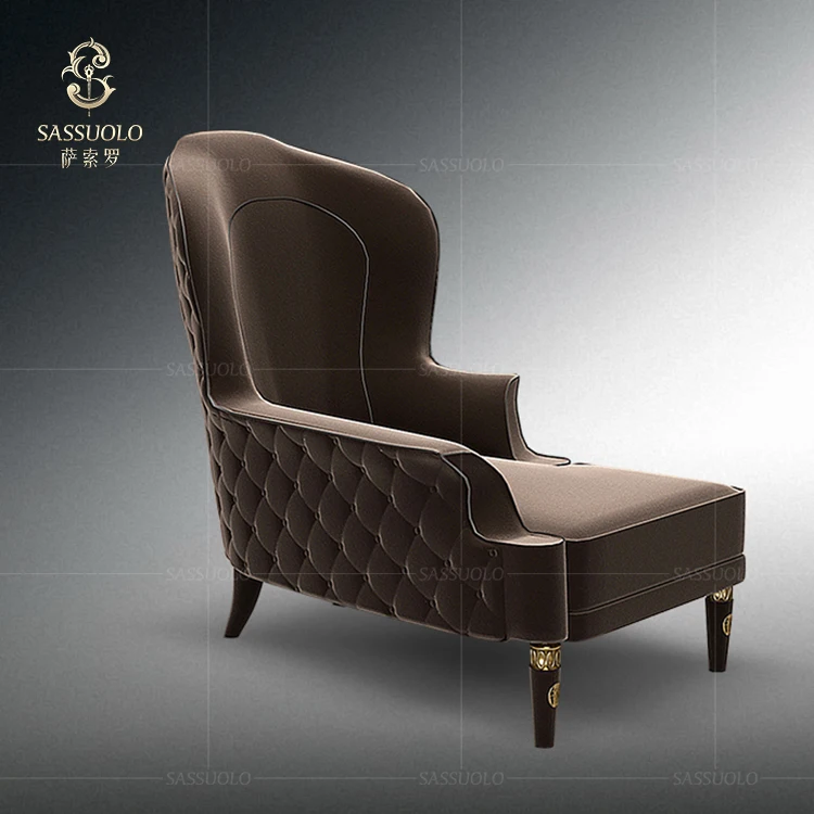 
Sassuolo Italian post-modern fabric single sofa soft armchair luxury living room sofa bed 