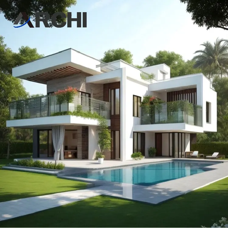 Арчи легкая стальная вилла сборная роскошный сборный дом