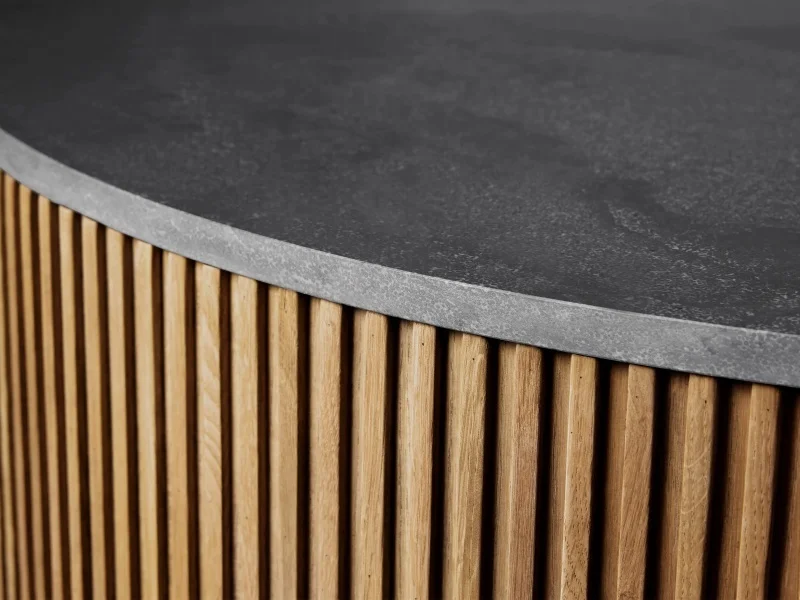 HJ HOME Nordic Living Room Funiture Modern Style Wood Frame Finnley Round Coffee Table