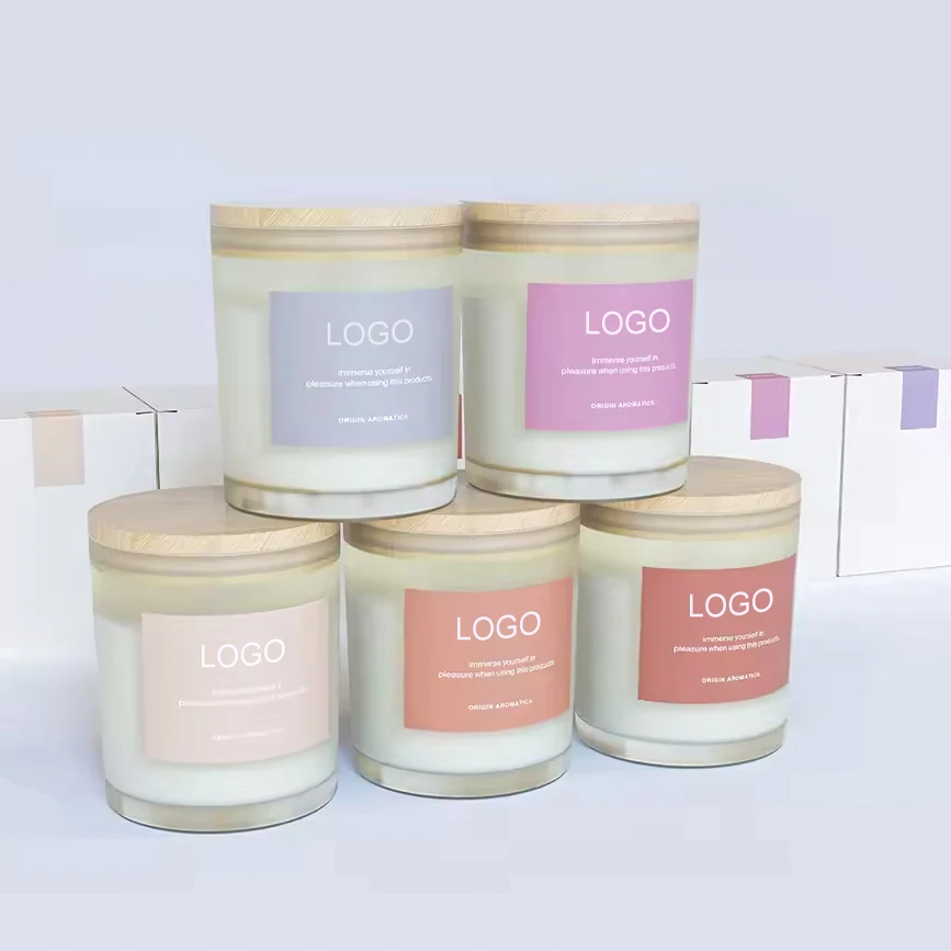 Decorative Handmade Soy Wax Candle Glass Jar and Gifting Purposes Scented Candles Hot Sale Cheap Home with Lid Home Customized