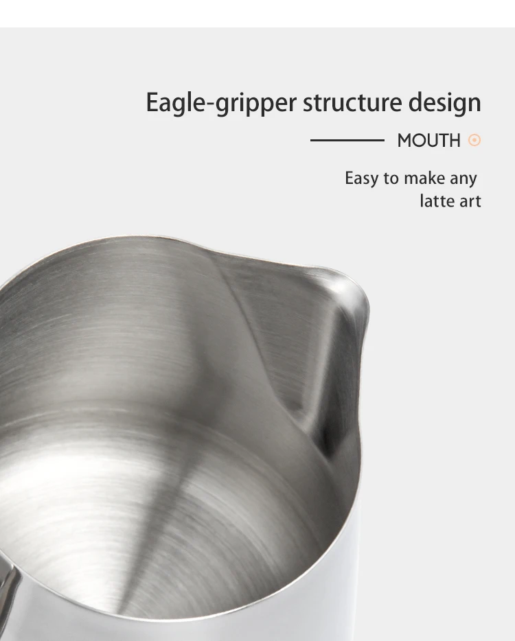 Специальный дизайн широко используемый кувшин для кофейного молока из нержавеющей стали объемом 1000 мл