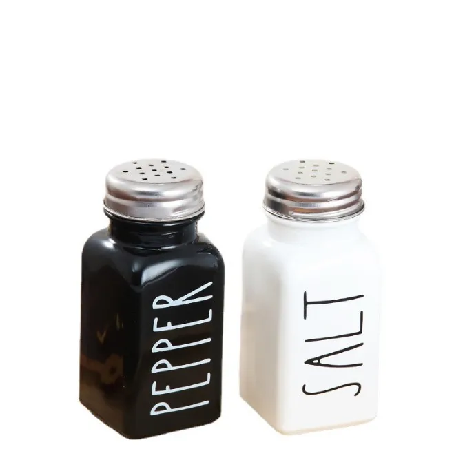 4oz square glass spice storage container seasoning bottle 6oz spice glass jar with Shaker