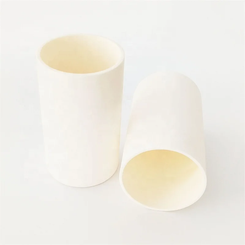 Highly Resistant to Chemical Attack Cylindrical Alumina Crucible