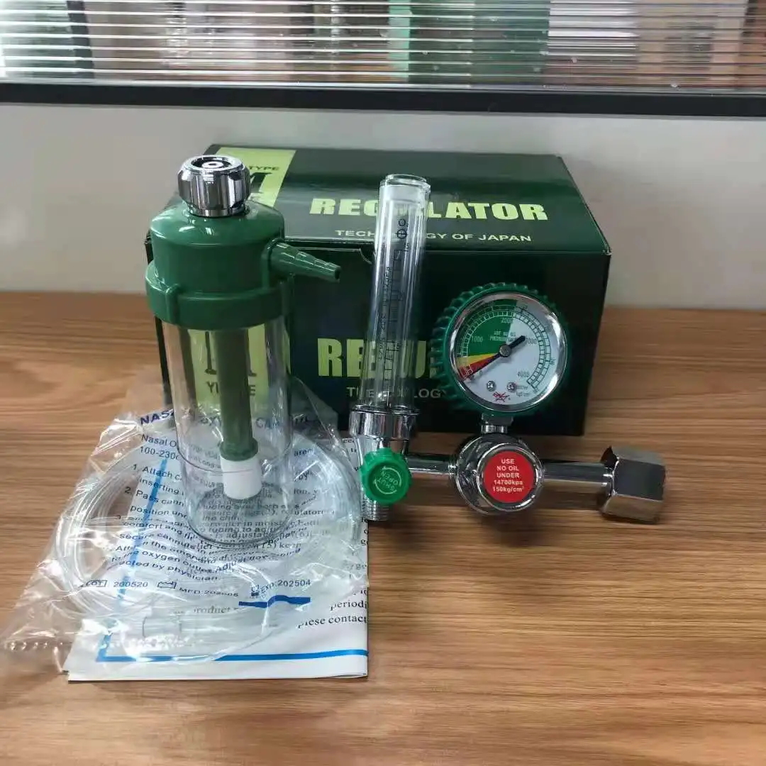 cga540 medical Oxygen pressure Regulators kit in stock with flow meter Manometer oxygen gas regulators with humidifier