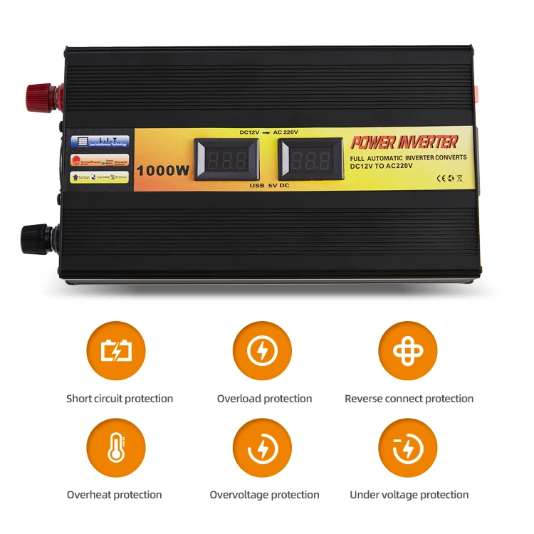 Wholesale modified sine wave dc 12v 24v 1000w solar transformer grid inverters