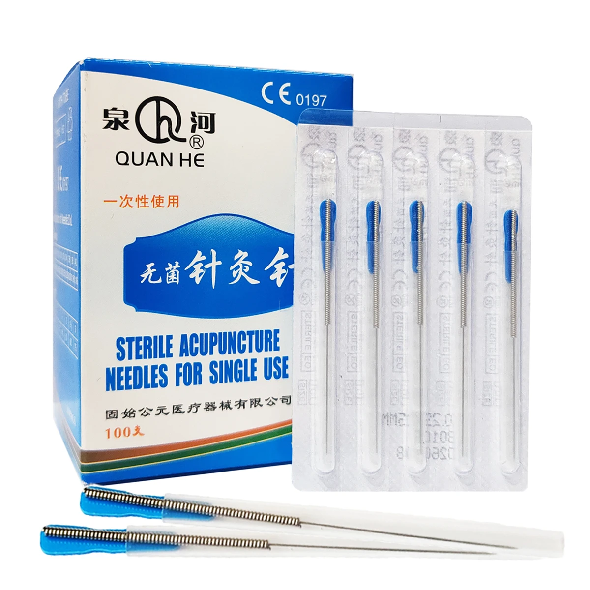 Disposable Chinese needle with individual with aluminum blister with 100 pcs