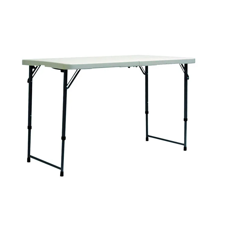 KTK White Small 4ft Plastic Foldable Camping Plastic Outdoor Picnic Dining Table