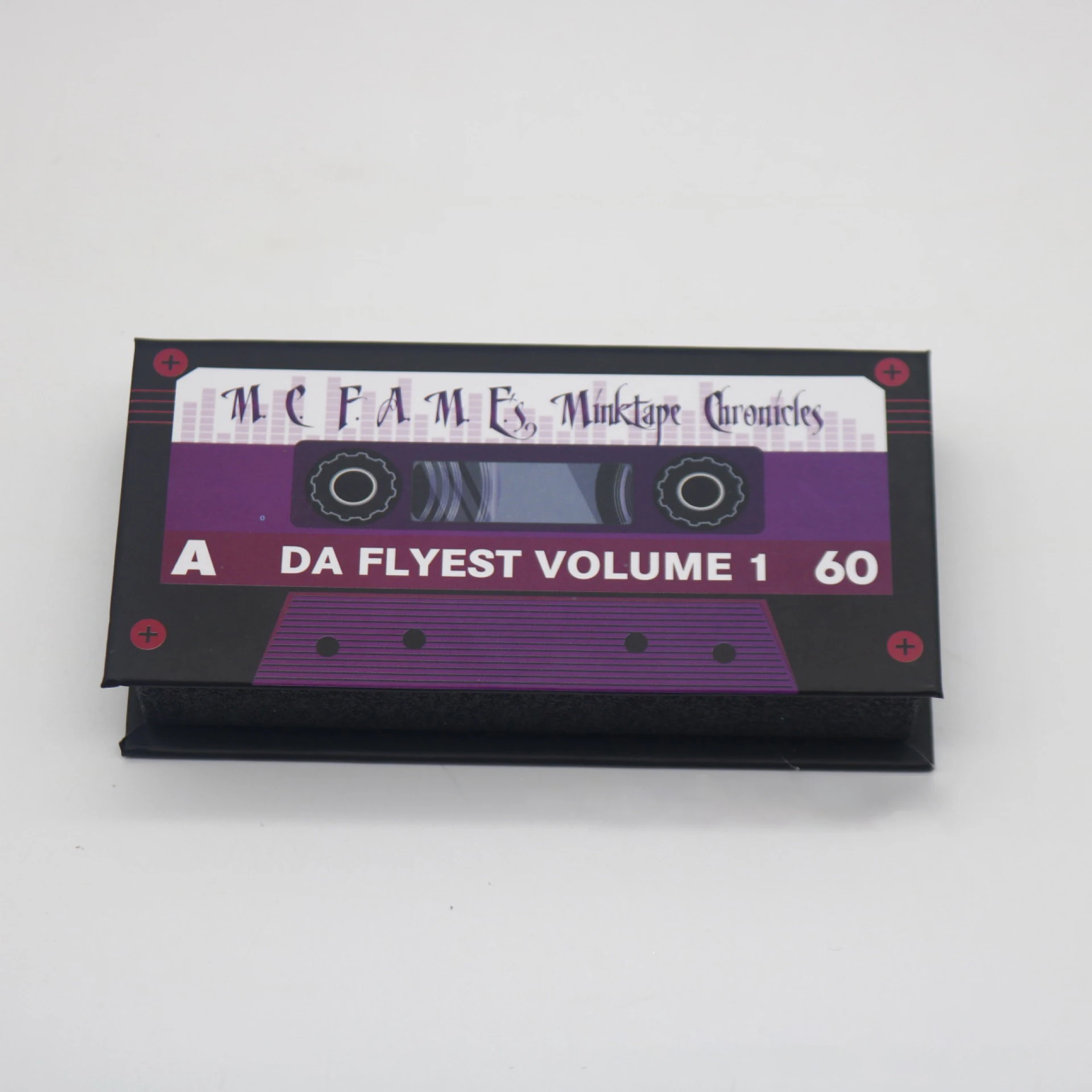 3d mink eyelashes  tape cassette recorder lash case customized private label