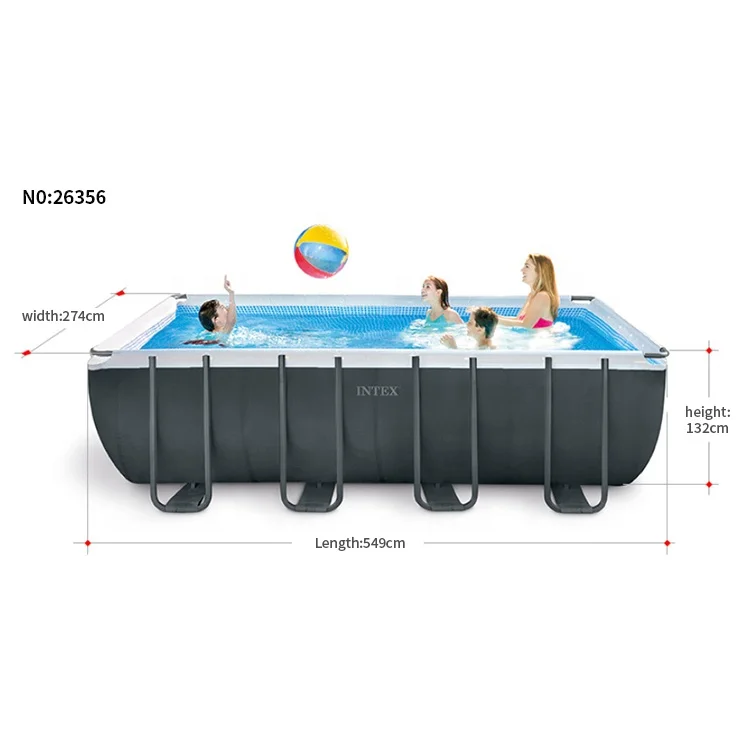 INTEX 26356 Размер 549 см x 274 132 Ultra XTR прямоугольная рама бассейн над землей стальная