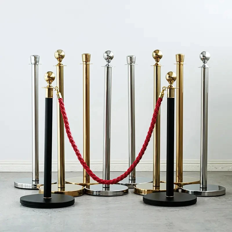 Low Price Barrier Red Carpet Poles Bank Rope Queue Line Stand Rope Velvet Velour VIP Crowd Control Queue Line