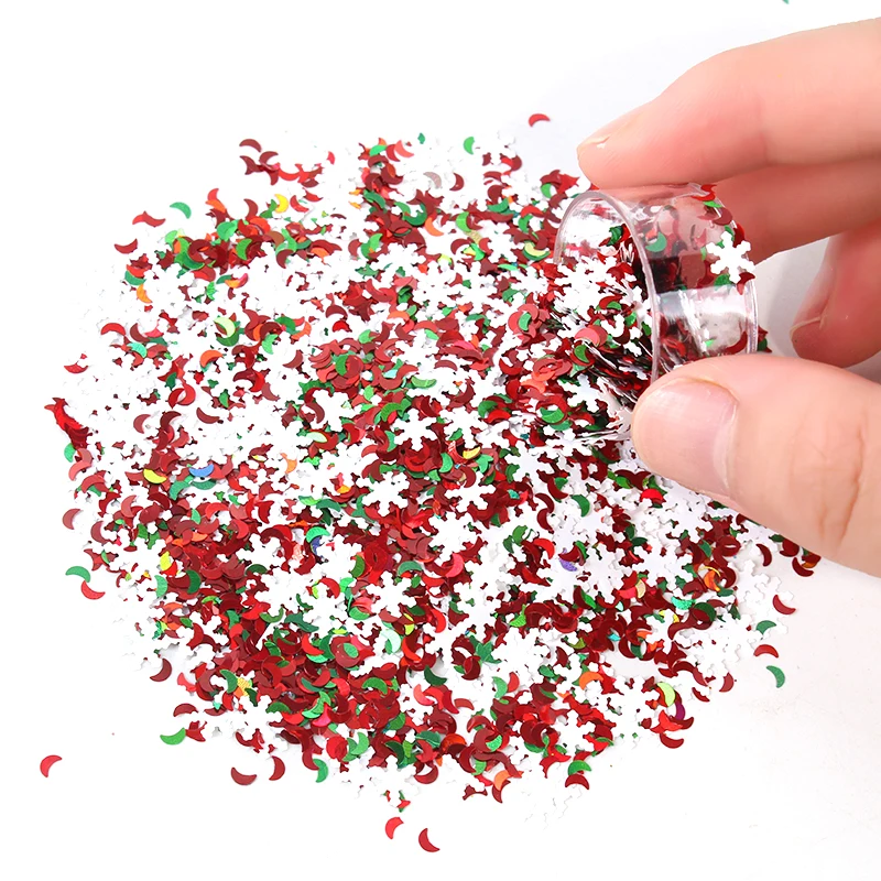 Bulk Eco-Friendly Non-toxic hot selling xmas colors mixes chunky glitter for Christmas