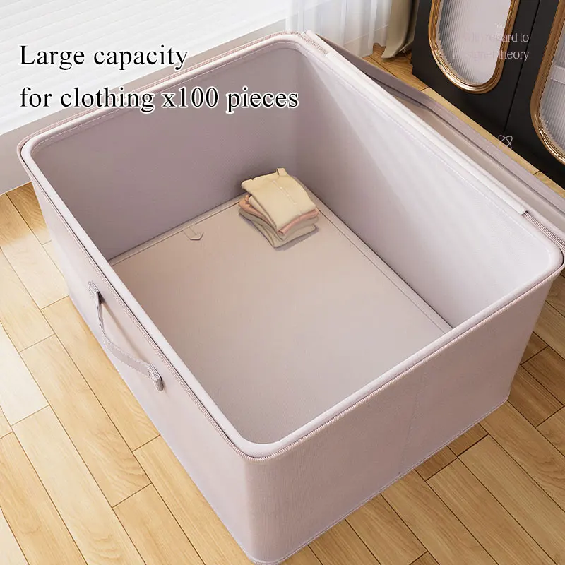 Item Organizer Cotton Storage Box with Lock Storage for Clothes