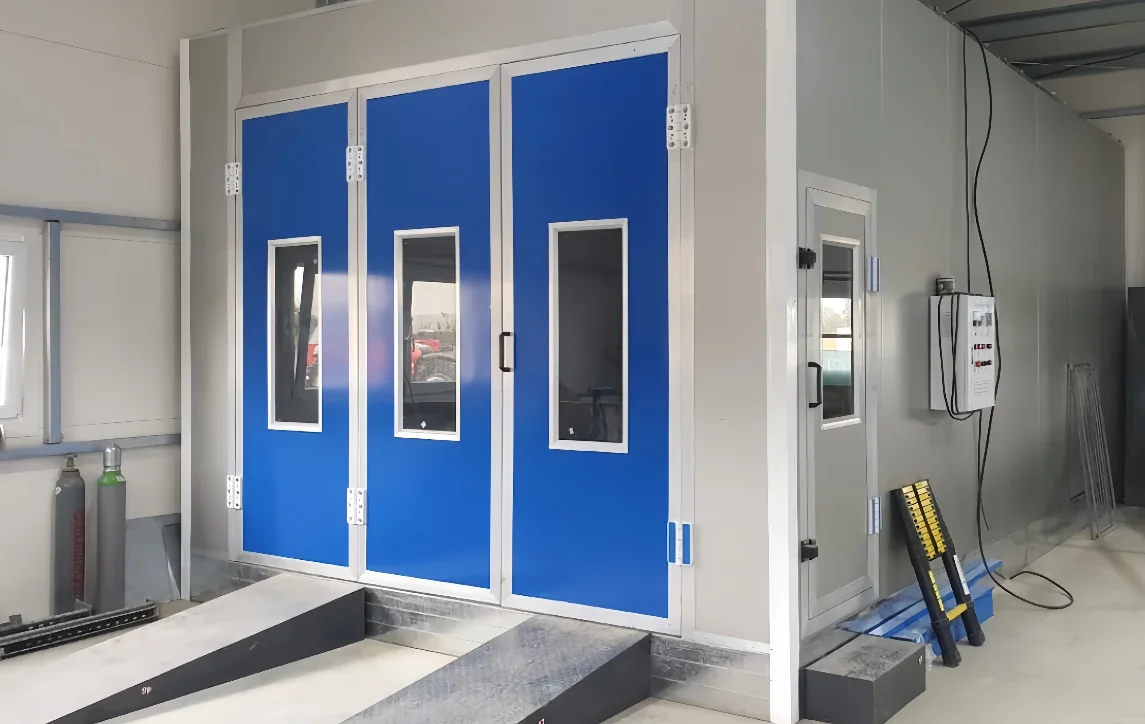 Hot selling OEM RIELLO Diesel/ Gas heating Spray Booth Workshop Auto paint room Luxury Car Spray Booth