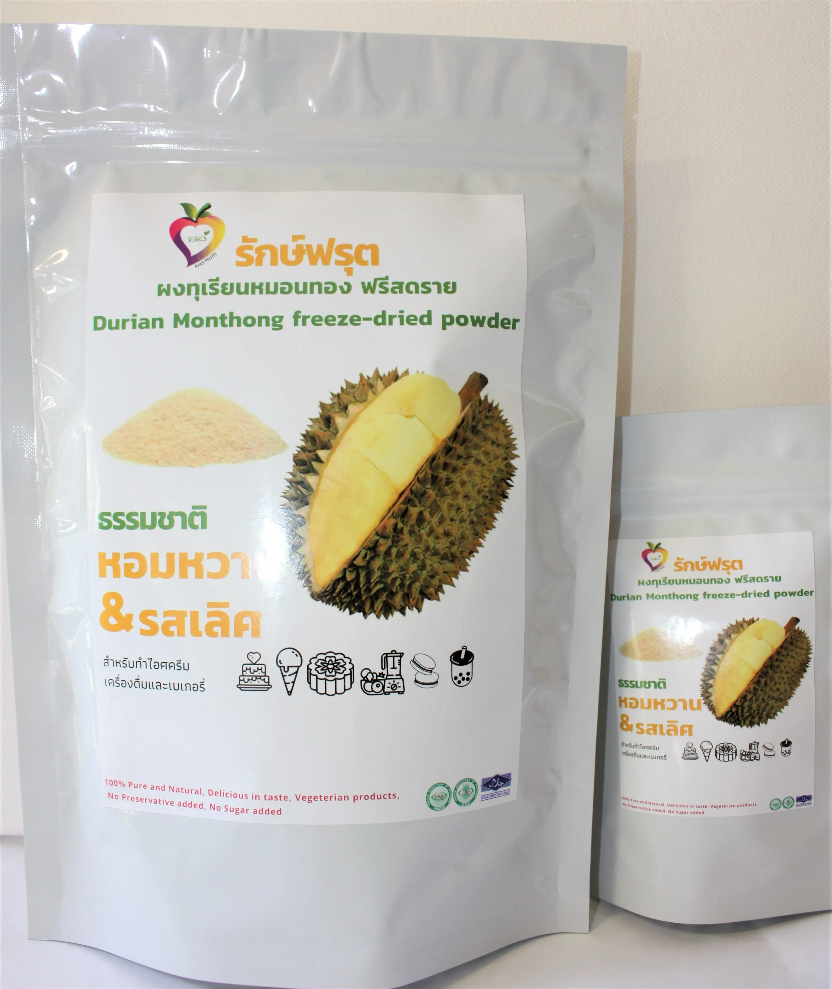 Замороженный Порошок Raksfruits Durian Monthong Премиум качество из Таиланда