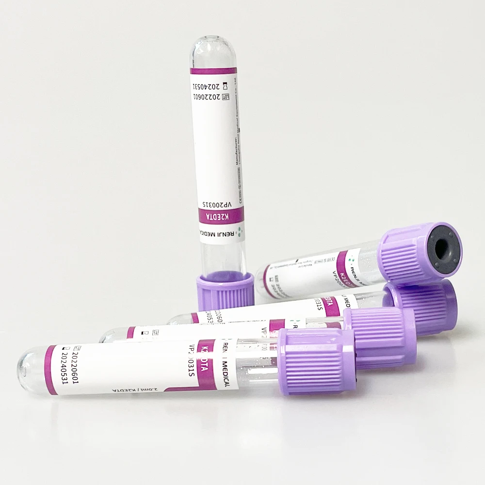 Renji Brand EDTA K3 K2 Purple Top Blood Collection Tube