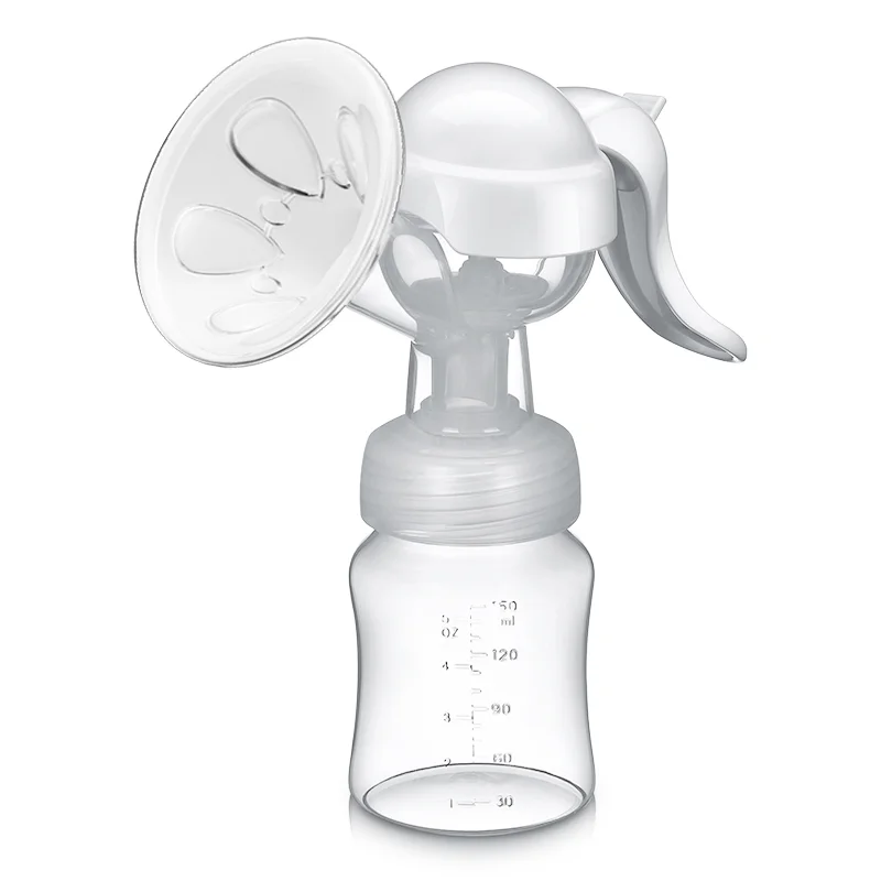 Lightweight portable  manual breast pump with adjustable suction