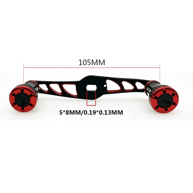 Double Arms Fishing Handle Aviation Aluminum Maded Fishing Reel Handle Replacement Accessory for Waterdrop and Spinning Wheel