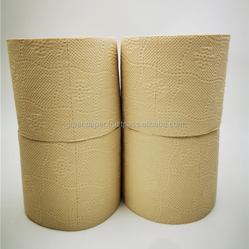 Индивидуальные экологически чистые бамбуковые крафт-салфетки для ванной комнаты 3 слоя туалетная бумага