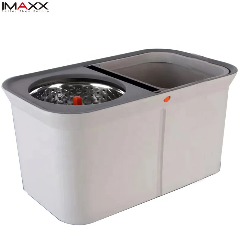 IMAXX Turbo Bucket 360 Household Cleaning Mops Magic Spin with Steel Pole and Plastic Mop Head Online TV-Seen Product