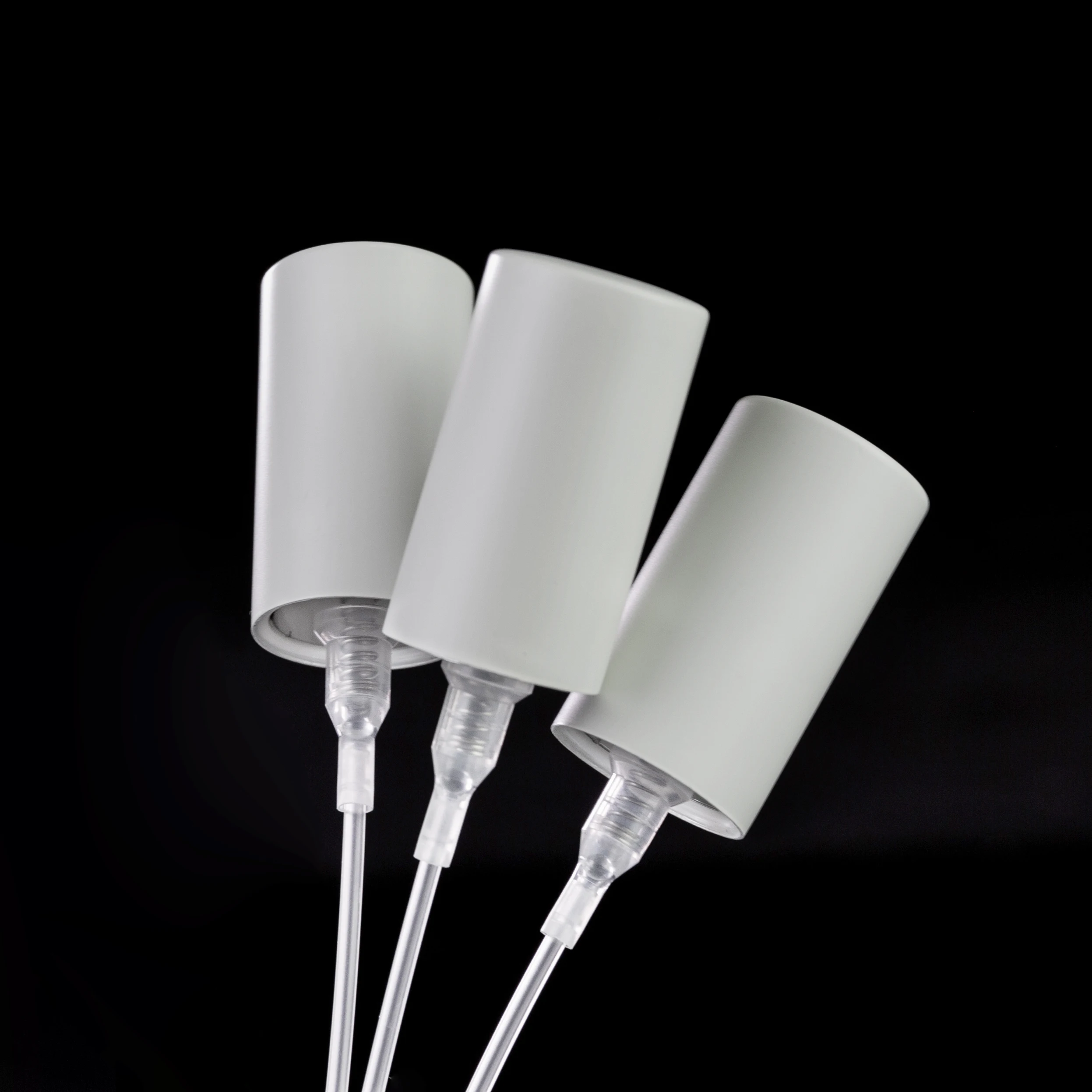 13.5mm Crimp version manufacturer mist perfume sprayer pumps with Matte white paint anodized aluminum dust cap