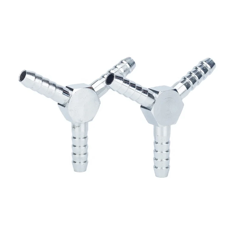 Индивидуальные хромированный 3 способа воздушный шланг адаптер Коннектор латунный пневматические фитинги