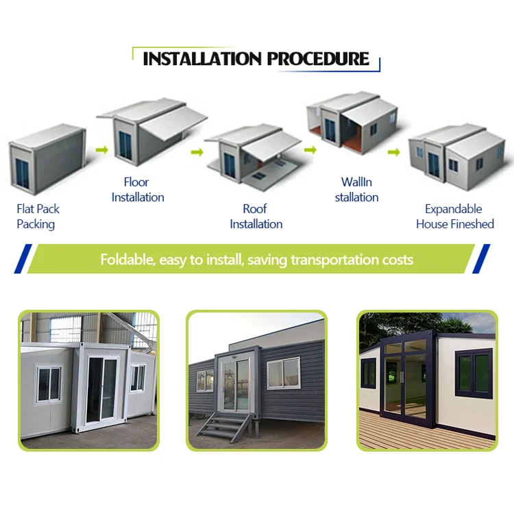 Easy Assemble 20ft /40ft Expandable Container House Prefabricated Granny Flats Expandable Container House