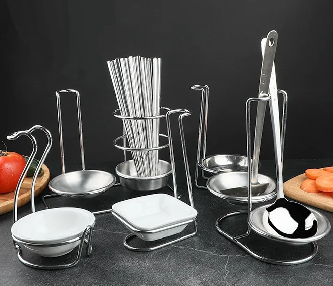 Amazon hot-selling Spoon Rest Stainless Steel Pot Lid Holder Spoon Holder Lid Rest  Ladle Stand