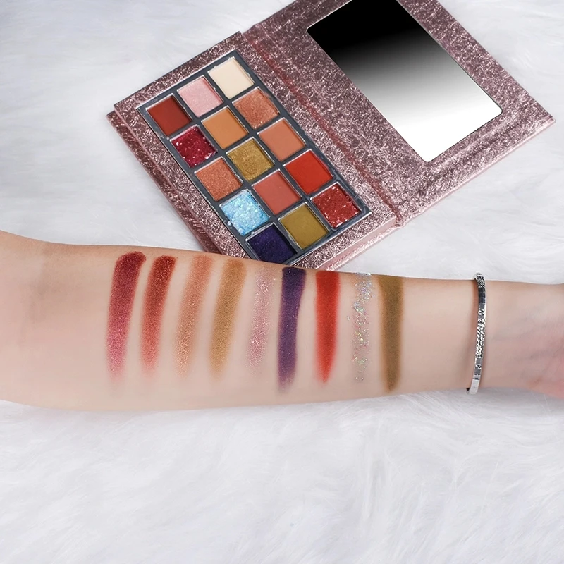 
Xuan Color Newest Design 15 Colors Desert Rose Sunset Eyeshadow Palette Glitter Shimmer Eye Shadow 