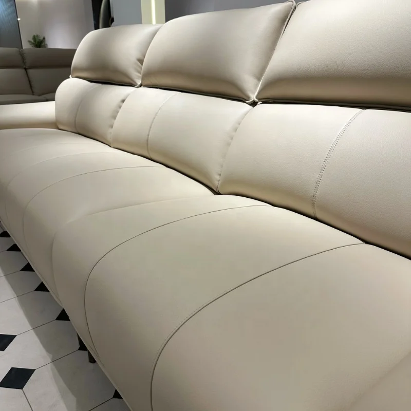 Home Decor Full Grain Genuine Vegan Leather Sofa