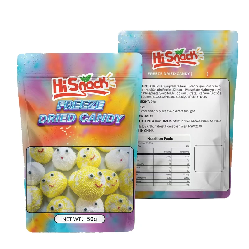 Customized Packaging Flavor Halal Multicolor Freeze Dry Fruit Chewy Gummy Soft Candy Cube