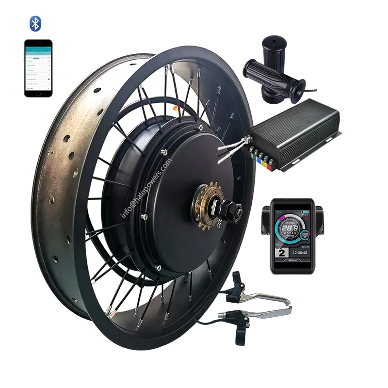 QS 205 V3 72v 3000w 5000w hub motor 20 24 26 inchx4.0 fat tire electric bike kit rim and hub motor fat tire ebike conversion kit