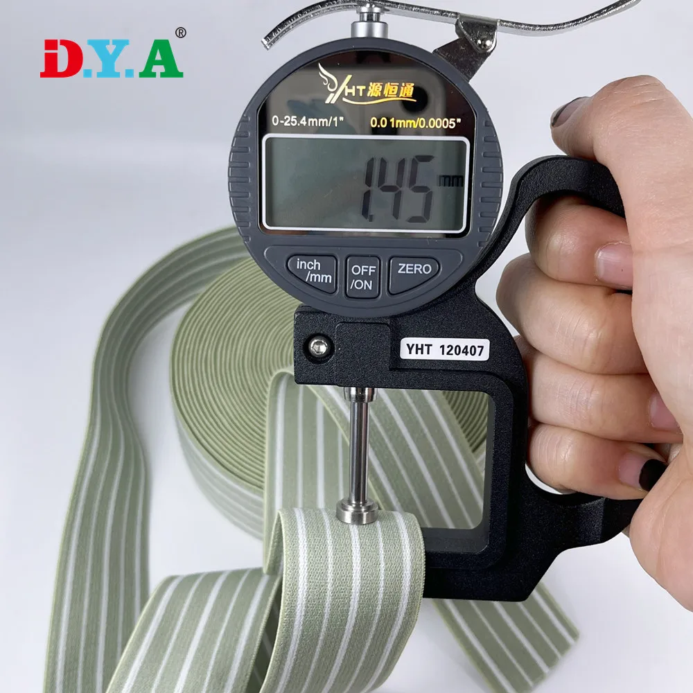 Custom size hot selling high quality striped polyester elastic band for clothes and shoes