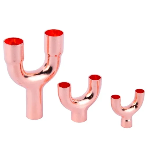 Special Y-TYPE Air Conditioner 3 way copper elbow pipe fittings
