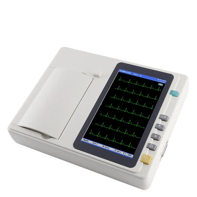 medical  simulador ekg monitor with results electrodoes 12 leads ecg  3 /6 channels  ekg machine with printer paper
