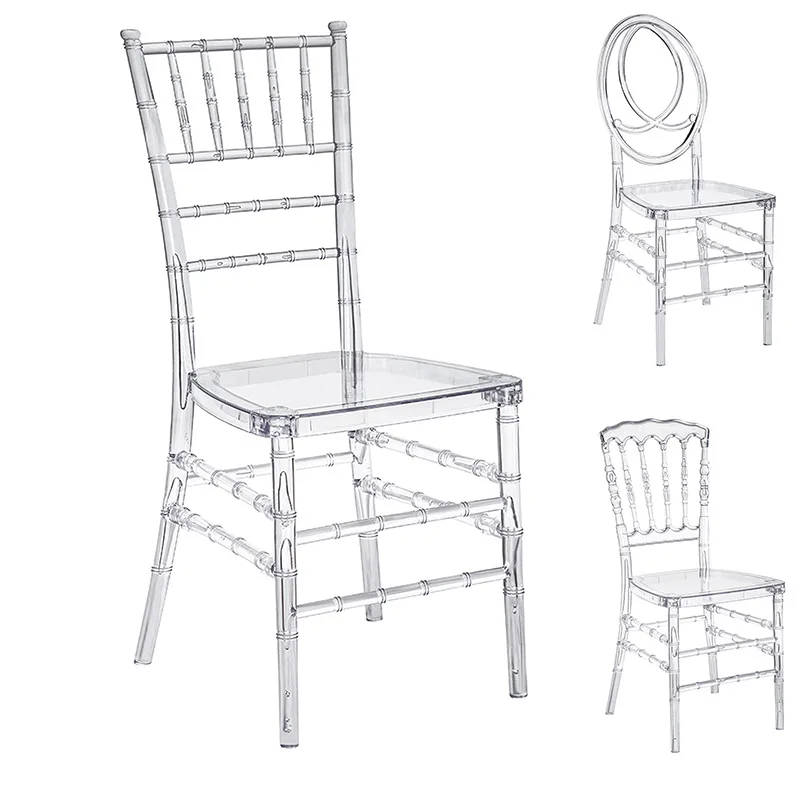 wholesale transparent wedding tiffany chairs plastic crystal acrylic outdoor chair