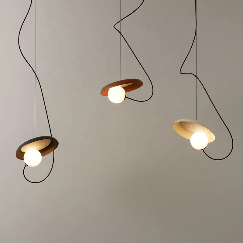 Decor Pendant Lighting Modern Round Iron Design Living Room Lamp art Chandeliers Ceiling Pendant Lights