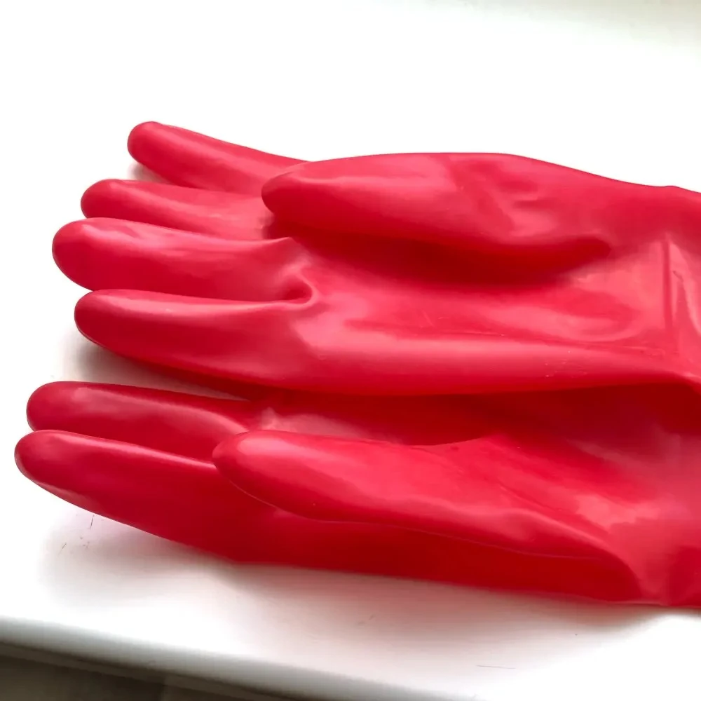 Unisex Latex Rubber Gloves Black Moulded Shoulder Length Latex Gloves unisex Black Long Fetish Gloves