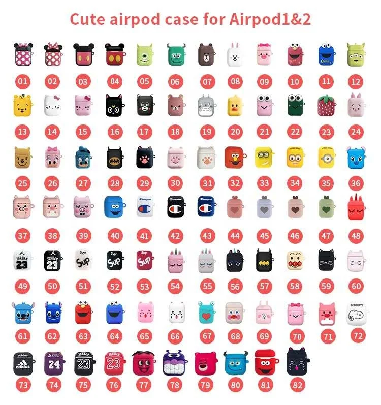 
Free sample Wholesale New For Airpods Case Silicone Cute Airpod Case For Airpods Case Cute 